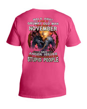 Load image into Gallery viewer, Walk Away I Am A Grumpy Old Man Who Was Born In November Birthday Gift Guys V-Neck
