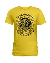 Load image into Gallery viewer, December Woman The Soul Of A Mermaid Birthday Meaningful Gift For Women Ladies Tee
