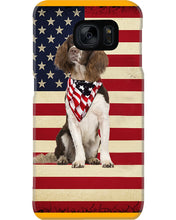 Load image into Gallery viewer, Lovely Phone Case With US Flag Gift For Spaniel Lovers Phone case
