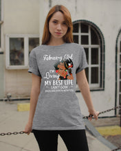 Load image into Gallery viewer, Betty Boop February Girl Living My Best Life Birthday Meaningful Gift Guys Tee
