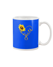 Load image into Gallery viewer, Black Phone Case Sunflower Faith Gift For Christians Mug

