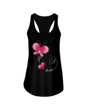 Load image into Gallery viewer, Butterfly Faith Breast Cancer Awareness Meaningful Gift Ladies Flowy Tank
