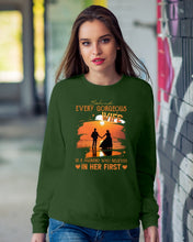Load image into Gallery viewer, Behind Every Gorgeous Wife Is A Husband Who Believes In Her First Trending Sweatshirt
