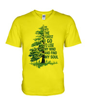Load image into Gallery viewer, Into The Forest I Go To Lose My Mind Find My Soul Guys V-Neck
