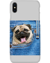 Load image into Gallery viewer, baby Pug In Denim Pocket Gift For Dog Lovers Phone case
