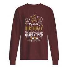 Load image into Gallery viewer, Vintage Funny My 45th Birthday The One Where I Was Quarantined Sweatshirt
