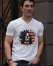 Load image into Gallery viewer, English Cocker Spaniel US Sunflower Gift For Dog Lovers Guys V-Neck
