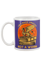 Load image into Gallery viewer, I'm A Book Dragon Not A Worm Gift For Dragon Lovers Mug
