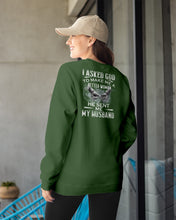Load image into Gallery viewer, Gift For Wife I Asked God To Make Me A Better Woman Sweatshirt
