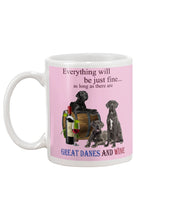 Load image into Gallery viewer, Everything Will Be Just Fine As Long As There Are Great Dane And Wine Gift For Dog Lovers Mug
