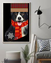 Load image into Gallery viewer, Santa Border Collie In Stock Gift For Dog Lovers Vertical Poster
