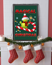 Load image into Gallery viewer, Tennis Players Magical Christmas Snowman Gift For Women Vertical Poster
