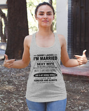 Load image into Gallery viewer, I'm Married To  March    Freaking Sexy Wife Trending For Birthday Gift Ladies Flowy Tank
