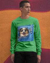 Load image into Gallery viewer, Australian Shepherd In Denim Pocket Gift For Dog Lovers Unisex Long Sleeve
