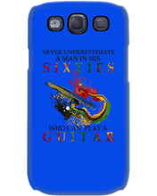 Load image into Gallery viewer, Never Underestimate A 60 Year Old Man Can Play A Guitar Phone case
