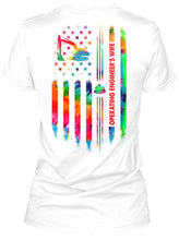 Load image into Gallery viewer, Market Trendz Proud Tow Truck Operator's Wife Colorful Design Ladies Tee
