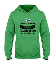 Load image into Gallery viewer, I'm Not Angry I'm Finnish I Smile From The Inside Trending Hoodie
