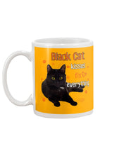 Load image into Gallery viewer, Black Cat Kisses Fix Everything Gift For Cat Lovers Mug
