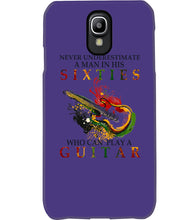 Load image into Gallery viewer, Never Underestimate A 60 Year Old Man Can Play A Guitar Phone case
