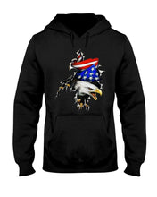 Load image into Gallery viewer, Eagle Giant Scratch USA Flag Gift For Women Hoodie
