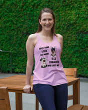 Load image into Gallery viewer, I See Every Morning Is A Schnauzer Who Loves Me Ladies Flowy Tank
