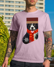 Load image into Gallery viewer, Santa Border Collie In Stock Gift For Dog Lovers Guys Tee
