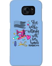 Load image into Gallery viewer, She Works Willingly With Her Hands Gift For Sew Lovers Phone case
