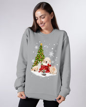 Load image into Gallery viewer, Funny Golden Retrievers Sleep In Red Boots Gift For Dog Lovers Sweatshirt
