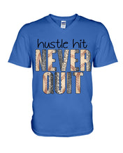 Load image into Gallery viewer, Baseball Hustle Hit Never Quit Gift For Lovers Guys V-Neck
