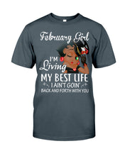 Load image into Gallery viewer, Betty Boop February Girl Living My Best Life Birthday Meaningful Gift Guys Tee
