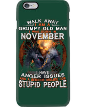 Load image into Gallery viewer, Walk Away I Am A Grumpy Old Man Who Was Born In November Birthday Gift Phone case
