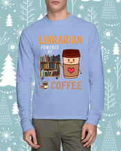 Load image into Gallery viewer, Librarian Powered By Coffee  Custom Design For Book Lovers Unisex Long Sleeve

