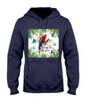 Load image into Gallery viewer, Scarlet Macaw With Butterflies I Am Always With You Gift For Lover Hoodie
