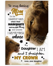 Load image into Gallery viewer, Present For  Mama I Straighten My Crown    Custom Design Vertical Poster
