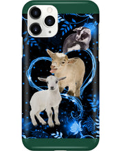 Load image into Gallery viewer, Lovely Phone Case Twinkling Blue Heart Gift For Goat Lovers Phone case
