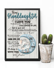 Load image into Gallery viewer, Grandma Gift For Granddaughter Wonderful Words Never Forget That I Love You Vertical Poster
