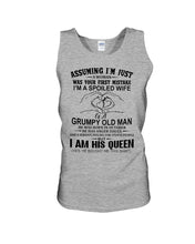 Load image into Gallery viewer, A Spoiled Wife Of An October Grumpy Old Man Birthday Meaningful Gift Unisex Tank Top
