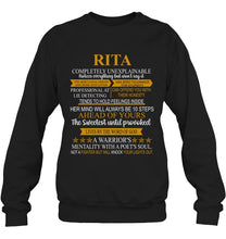 Load image into Gallery viewer, Rita Custom Name Gift A Warrior's Mentality With A Poet's Soul Sweatshirt
