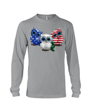 Load image into Gallery viewer, Lovely Phone Case Three Owl With US Flag Gift For Owl Lovers Unisex Long Sleeve
