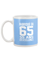 Load image into Gallery viewer, Fabrique En 66 55 Ans D’Excellence Custom Design Gift For Friends Mug
