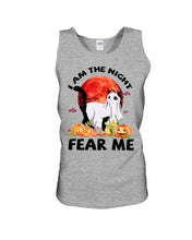 Load image into Gallery viewer, I Am The Night Fear Me Ghost Cat Gift For Cat Lovers Unisex Tank Top

