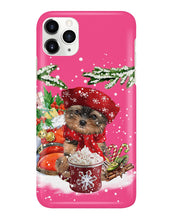 Load image into Gallery viewer, Yorkshire Terrier Loves Drinking Hot Latte Gift For Dog Lovers Phone case
