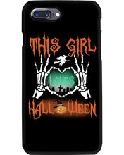 Load image into Gallery viewer, This Girl Loves Halloween Gift For Girls Phone case
