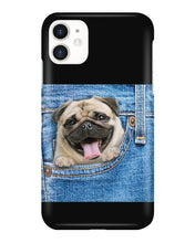 Load image into Gallery viewer, baby Pug In Denim Pocket Gift For Dog Lovers Phone case
