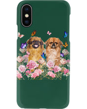 Load image into Gallery viewer, Pekingese With Peonies Gift For Dog Lovers Phone case
