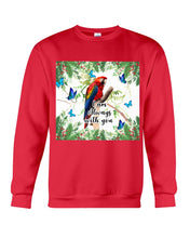 Load image into Gallery viewer, Scarlet Macaw With Butterflies I Am Always With You Gift For Lover Sweatshirt
