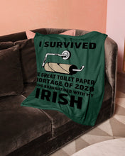Load image into Gallery viewer, Toilet Paper Shortage Of 2020 Being Quarantined With My   Irish  Personalized Nation Fleece Blanket

