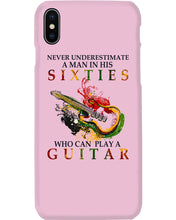 Load image into Gallery viewer, Never Underestimate A 60 Year Old Man Can Play A Guitar Phone case
