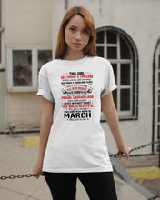 Load image into Gallery viewer, This Girl Has Fought A Thousand This Girl Was Born In March Guys Tee
