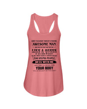 Load image into Gallery viewer, I'm Already Taken By An August Freaking Awesome Man For Birthday Gift Ladies Flowy Tank
